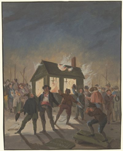 Tullitalojen poltto Amsterdamissa 15.11.1813 tekijältä Anonymous