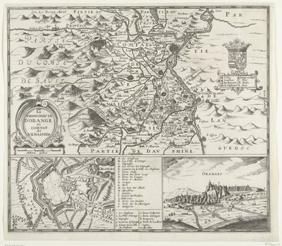 Orangen ruhtinaskunnan kartta, 1639 La Principaute d