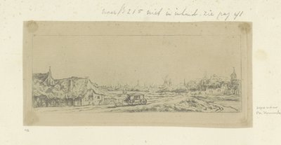 Landschap met een koets Kokoelma kahdeksankymmentäviisi alkuperäistä vedosta (sarjan nimi) tekijältä Anonymous