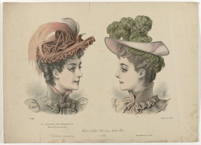 Le Journal des Modistes, 1.11.1892, nro. 1916: Modes de Julia Coll (...) tekijältä Anonymous