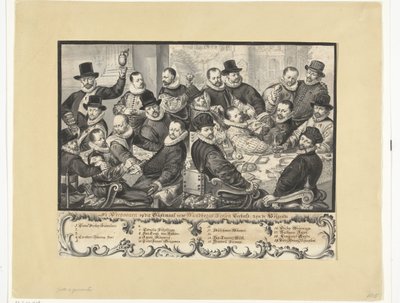Handboogdoelenin upseerien ateria Amsterdamissa, 1586 tekijältä Anonymous