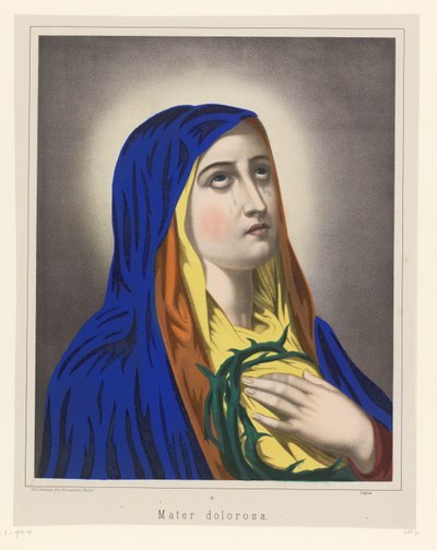 Maria als Mater Dolorosa Mater Dolorosa (otsikko esineessä) tekijältä Anonymous