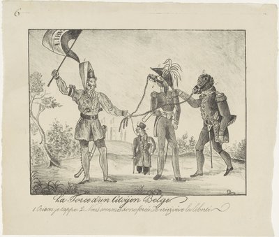 Kapinallinen belgialainen pitää hollantilaiset ketjussa, 1830 La force d