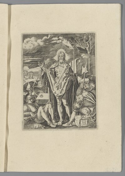 Kristuksen nousu The Little Pass (sarjan nimi) Passio Christi Ab Alberto Durer Nürnbergin figuuri (sarjan nimi) tekijältä Anonymous