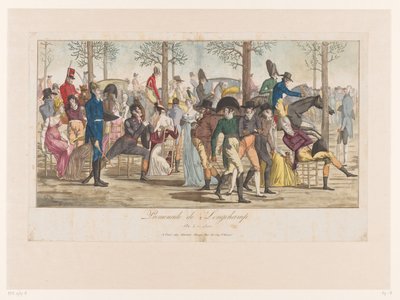 Optocht in Long-Champ Promenade de Longchamp An. X - 1802 (otsikko esineessä) tekijältä Anonymous