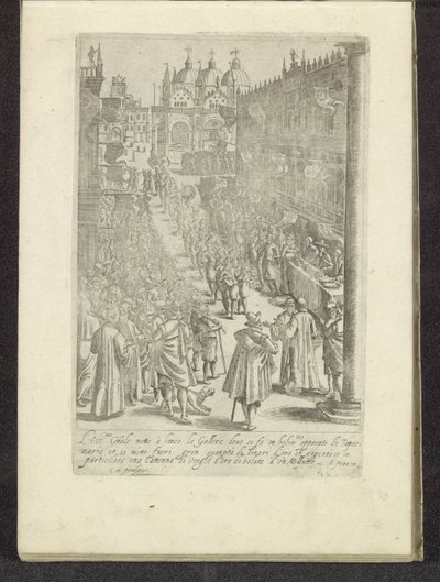 Optocht op het San Marcoplein te Venetië Scenes uit het Venetiaanse leven (sarjan nimi) Habiti d