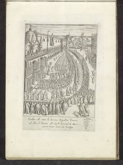 Optocht over het Piazzetta te Venetië Scenes uit het Venetiaanse leven (sarjan nimi) Habiti d
