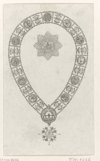 Ritarikuntaketju Hollannin kuninkaallisen ritarikunnan suurristillä, 1807 tekijältä Anonymous
