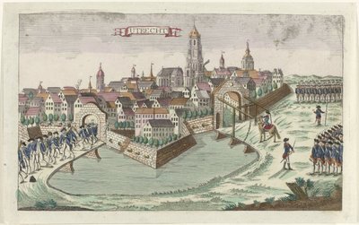 Patriotit lähtevät Utrechtista, 1787 Utrecht (otsikko esineessä) tekijältä Anonymous