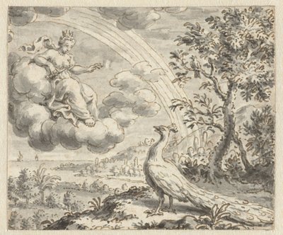 Peacock valittaa Junolle Suunnitelmat Jean de la Fontainen Fablesin painokselle (sarjan nimi) tekijältä Anonymous