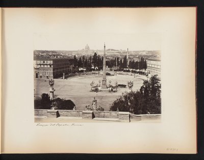 Piazza del Popolo Roomassa, taustalla Pietarinkirkko, Italia Piazza del Popolo. Roma (otsikko esineessä) tekijältä Anonymous