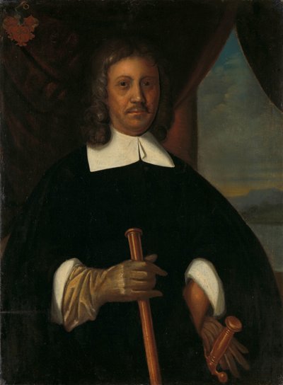 Jan van Riebeeckin (1619-77) muotokuva. Hyväntoivon niemen ja Malakan komentaja ja Batavian ylimmän hallituksen sihteeri tekijältä Anonymous
