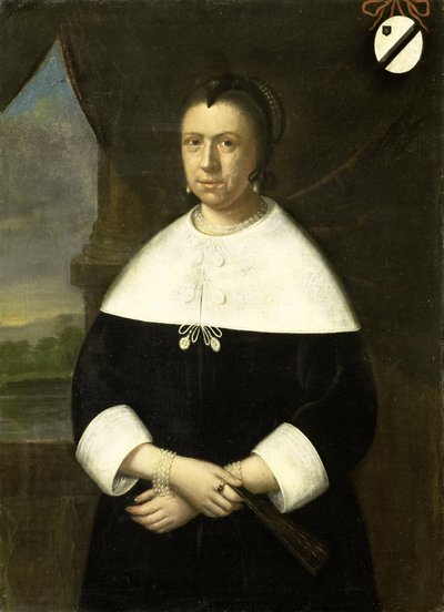 Muotokuva Maria Quevelleriuksesta (1629-64), Jan van Riebeeckin ensimmäisestä vaimosta tai hänen toisesta vaimostaan Maria Scipiosta (n. 1630-95) tekijältä Anonymous