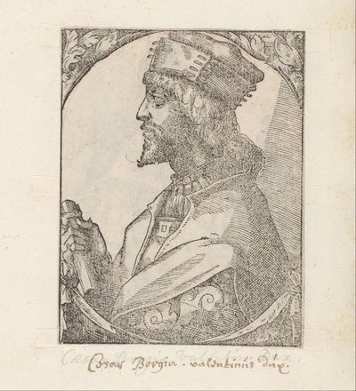 Portret van Cesare Borgia tekijältä Anonymous