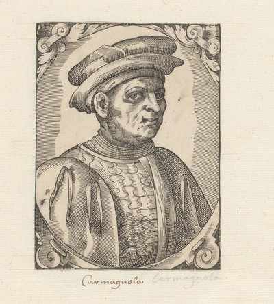 Muotokuva Francesco Bussonesta Carmagnolasta tekijältä Anonymous