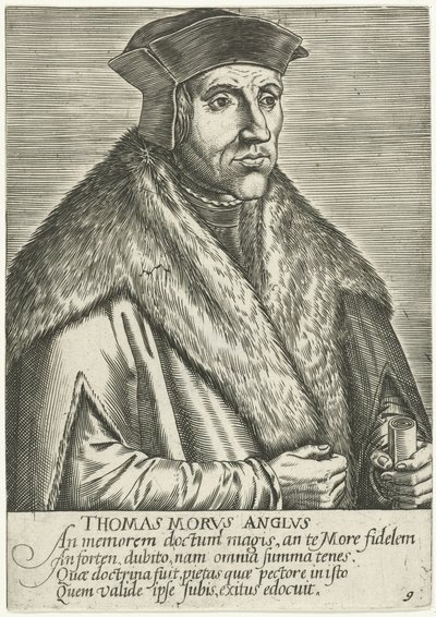 Portree van Thomas More Thomas Morvs Anglvs (otsikko esineessä) tekijältä Anonymous