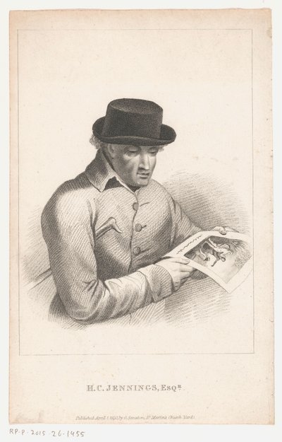 Keräilijä Henry Constantine Jenningsin muotokuva H.C. Jennings, Esq.r (otsikko esineessä) tekijältä Anonymous