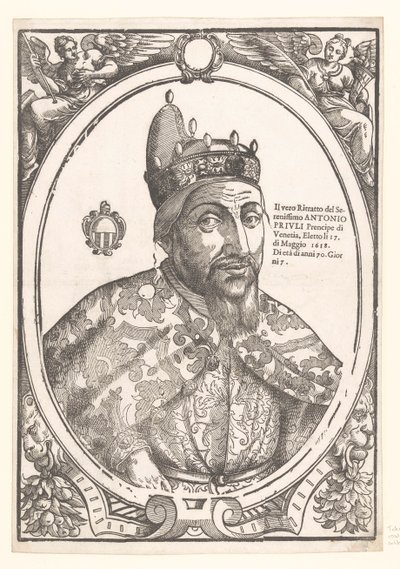 Portree van doge Antonio Priuli Todellinen muotokuva seesteisimmästä Antonio Priulista (...) (otsikko esineessä) tekijältä Anonymous