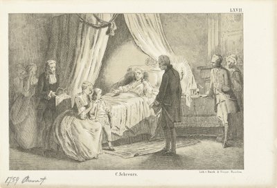 Prinsessa Anna kuolinvuoteella, 1759 tekijältä Anonymous