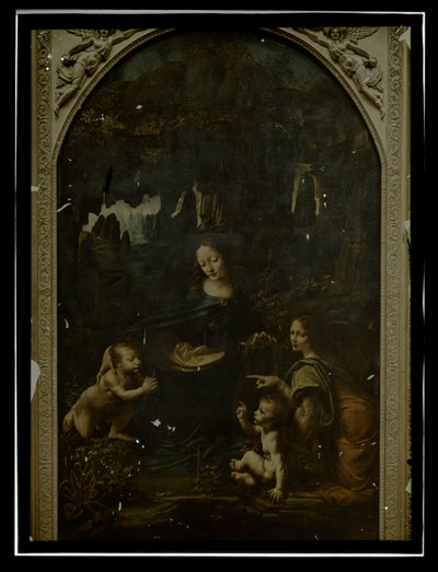 Jäljennös Leonardo da Vincistä, Virgin on the Rocks, Louvre tekijältä Anonymous