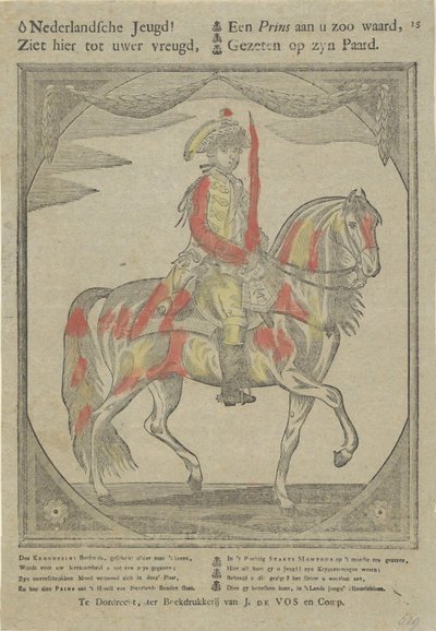 Orange-Nassaun prinssin William V:n ratsastusmuotokuva tekijältä Anonymous