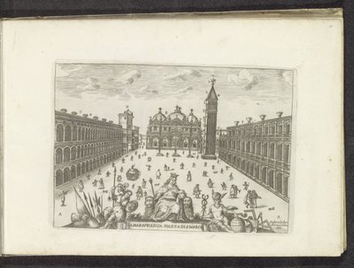 San Marcoplein Venetsiassa Ihana Piazza di San Marco (otsikko esineessä) tekijältä Anonymous