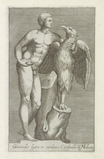 Sculptuur van Jupiter als adelaar tapasi Ganymedes Ganymeden hahmo Cardinal de