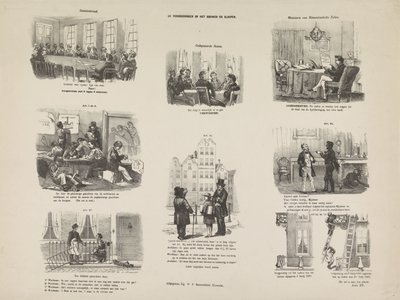 Sarjakuva Utrechtin määräyksestä rakentamisesta ja purkamisesta, 1857 Rakennus- ja purkumääräykset (kohteen nimi) tekijältä Anonymous