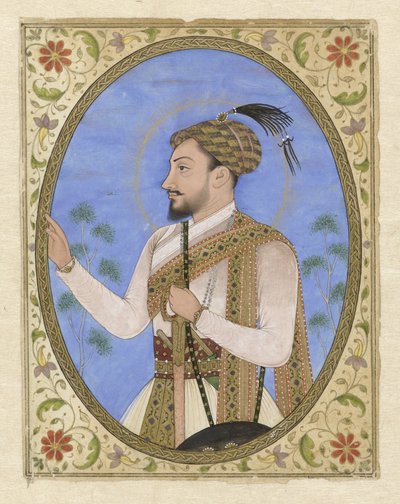 Sulttaani Mohammed Adil Shah Portretminiatuur on sulttaani Muhammad Adil Shah van Bijapur tekijältä Anonymous