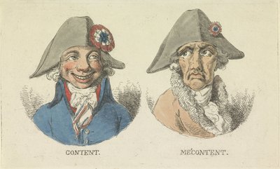 Tyytyväinen ja tyytymätön, 1795 Sisältö / Minun sisältö (objektin otsikko) tekijältä Anonymous