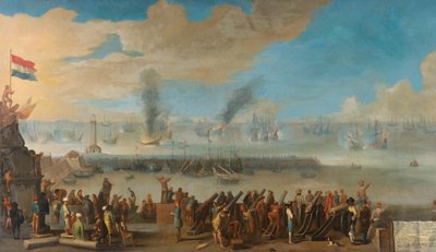 Taistelu Livornon lähellä (14. maaliskuuta 1653) tekijältä Anonymous