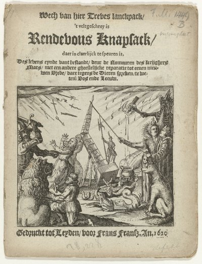 Pamfletin otsikkosivu: Rendevous Knapsack, 1620 tekijältä Anonymous
