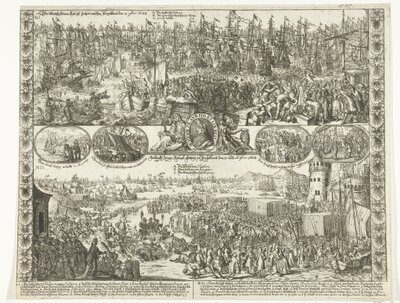 Willem III:n tytär Englantiin, 1688 Hänen kuninkaidensa purkaminen: Korkeus Englannissa 11. marraskuuta 1688 / Hänen kuninkaidensa saapuminen: Korkeus Englannissa 15. ja 16. marraskuuta 1688 (otsikko esineessä) tekijältä Anonymous