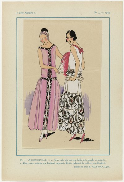 Hyvin pariisilainen, 1923, nro 5: 15.- ARMENONVILLE. - 1. Iltapuku... tekijältä Anonymous