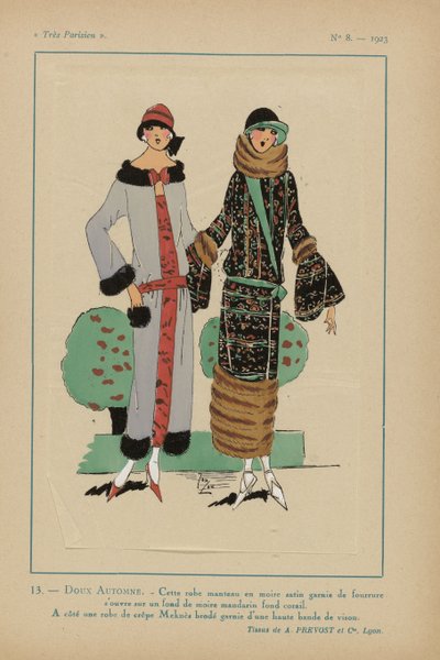 Hyvin pariisilainen, 1923, nro 8: 13.- SUKEA SYKSY. - Tämä takkimekko... tekijältä Anonymous