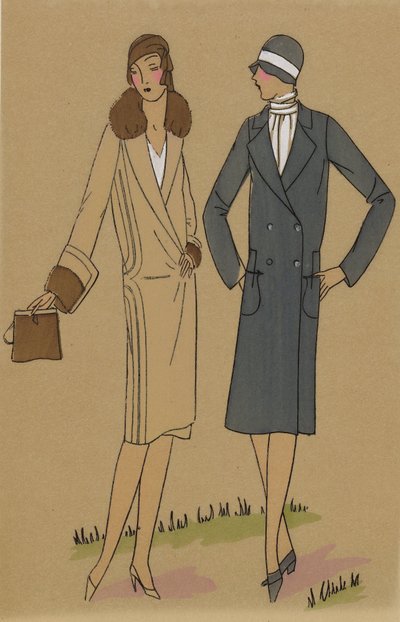 Erittäin pariisilainen, 1928, nro 6: Creations BEER / 2.- MONDAINE - Elegant... tekijältä Anonymous