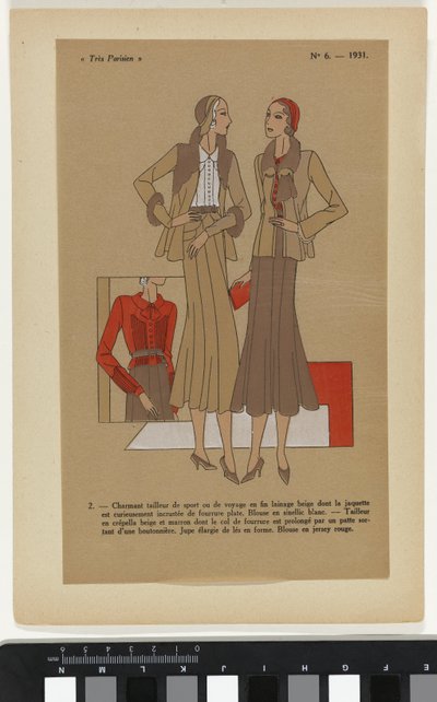 Erittäin pariisilainen. Muotia, tyylikkyyttä, eleganssia Hyvin pariisilainen, 1931, nro 6: 2. - Viehättävä urheilupuku... tekijältä Anonymous