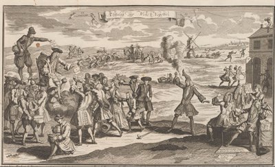 Tuulikaupan tulos, 1720 Uytslag der Wind Negotie (otsikko esineessä) The Great Scene of Folly (sarjan nimi) tekijältä Anonymous