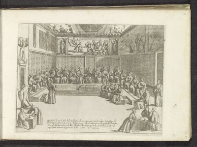 Vergadering de Sala del Collegiossa Scenes uit het Venetiaanse leven (sarjan nimi) Habiti d