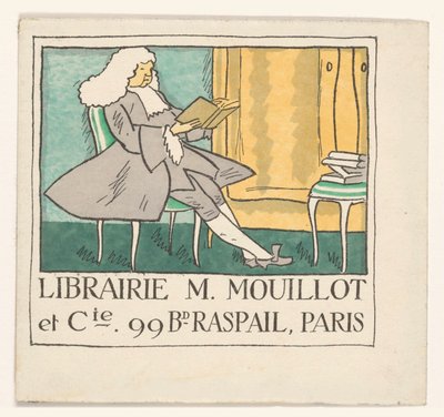 Pariisin kirjakaupan M. Mouillot et cie käyntikortti tekijältä Anonymous