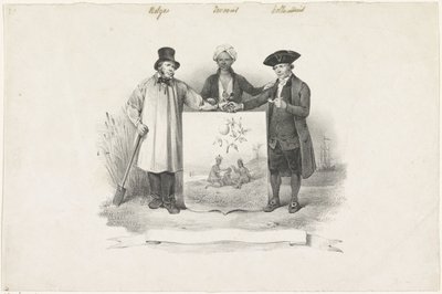 Vaakuna belgialaisten, jaavalaisten ja hollantilaisten kanssa, 1826 tekijältä Anonymous