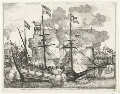 Zeilschip, naar rechts; intocht van Ferdinand te Gent vuonna 1635 (nro 38) Oi laiva, uudet aallot vievät sinut mereen: mutta mikään ei ole sen Hänen hallinnassa, jota pelkäät johtaa (nimi esineessä) Muiden merimiesten voittoisa laiva tekijältä Anonymous