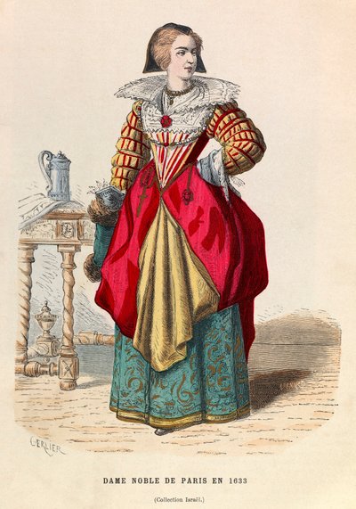 Una noble dama de París 1633 - Una dona noble a París del segle XVII - col·lecció privada finlandès tekijältä Anonymous Anonymous