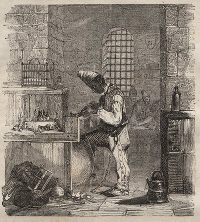 Brest Bagnen työvoima 1800-luvulla. Pierre Zacconen (1817-1895) (1817-1895) (Colonia Penale - Penal Colony) kaiverrus kirjaan ”Vangoitujen historia heidän luomisestaan ​​nykypäivään” (1877). Yksityinen kokoelma. tekijältä Anonymous Anonymous