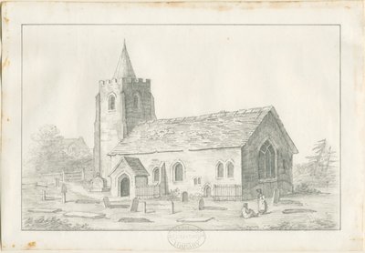 Acton Trussell Church : lyijykynäpiirros, nd [?1800-luvulla] (piirustus) tekijältä Anonymous Anonymous