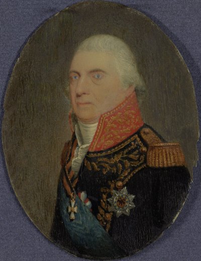 Amiraali Jan Hendrik van Kinsbergen (1735-1819), n. 1810 (guassi norsunluun päällä) tekijältä Anonymous Anonymous