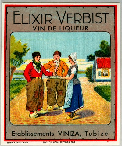 Mainos viinalle Elixir verbist (kromolitografia) tekijältä Anonymous Anonymous