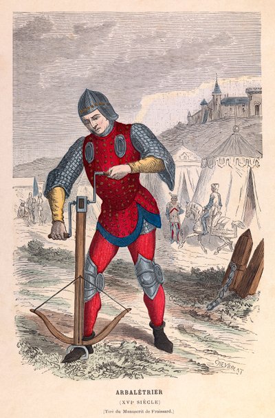 Arbaletrier 1500-luvulla Pariisissa - kaiverrus - Crossbowman 15th Century at Paris - yksityinen kokoelma tekijältä Anonymous Anonymous