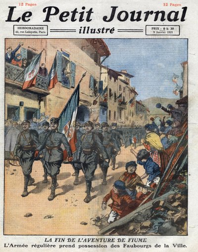 Rapallon kaupan seurauksena Fiume (Rijeka) muuttui vapaaksi valtioksi, kaupungin kaduilla kulki Italian armeija, joka oli juuri karkottanut Gabriele d