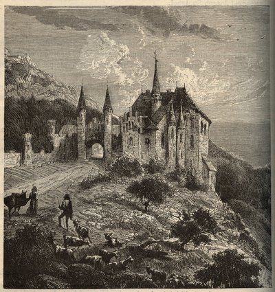 Chateau du Montet - Vandoeuvre-les-Nancy - Lorraine - kaiverrus kirjaimella "" PATRIE" - PECTUREQUIREQUE RANSKAN KUVAUS 6 NÄTEESSÄ LUCIEN HUARD - 1800-luvun loppu tekijältä Anonymous Anonymous